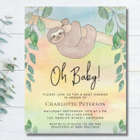 Invitación a Baby Shower para la ranura de presupu