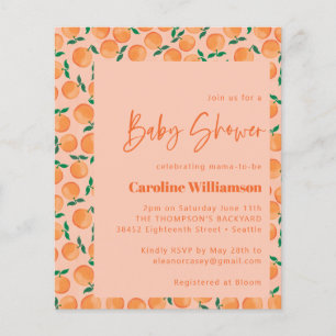 Lámina Invitación a Baby Shower para Naranjas de presupue