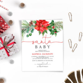 Lámina Invitación a Baby Shower para Navidades de Santa B