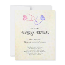 Invitación a Baby Shower para revelar el género de