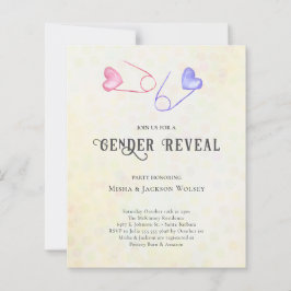 Lámina Invitación a Baby Shower para revelar el género de