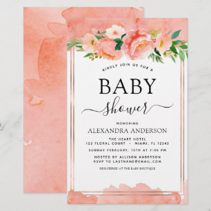 Lámina Invitación a Baby Shower Pastel de color de presup