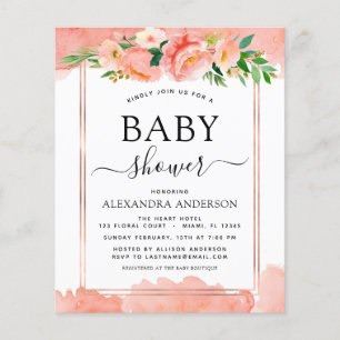 Lámina Invitación a Baby Shower Pastel de color de presup