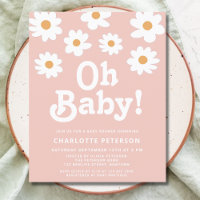 Invitación a Baby Shower rosa de la diáspora del p