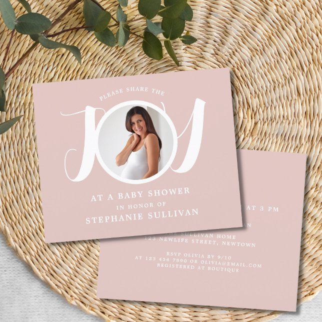 Lámina Invitación a Baby Shower rosa de presupuesto (Subido por el creador)