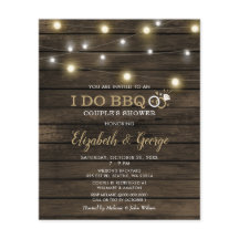 Invitación a barbacoa de la madera de grano rústic