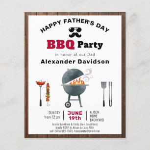Lámina Invitación a barbacoa por el Día del Padre de la M