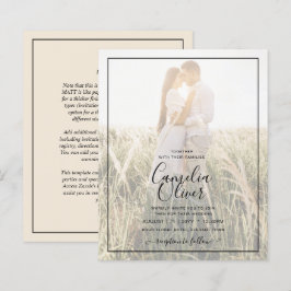 Lámina Invitación a boda BEIGE por superposición de foto