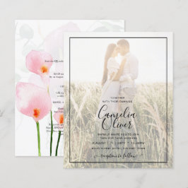 Lámina Invitación a boda superpuesta de foto de LeahG Pin