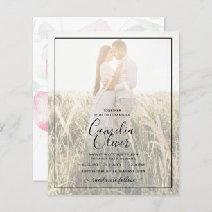 Lámina Invitación a boda superpuesta de foto de LeahG Pin
