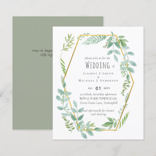 Lámina Invitación a bodas de ecología de presupuesto