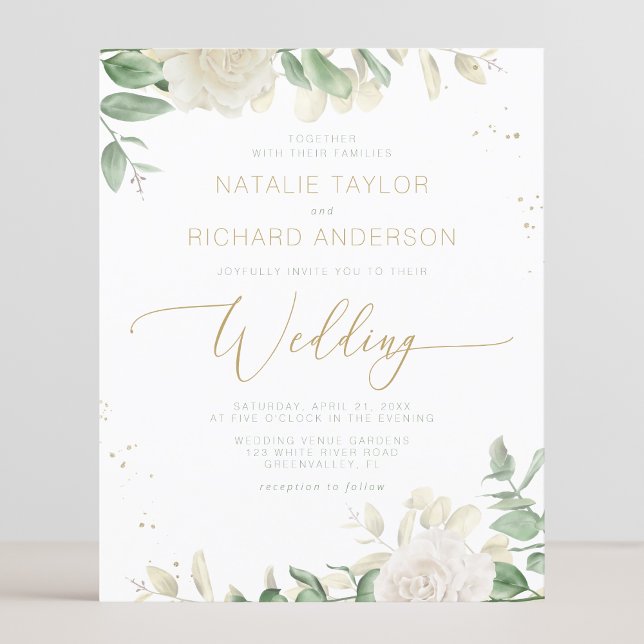 Lámina Invitación a bodas de jardín elegante y elegante d (Subido por el creador)