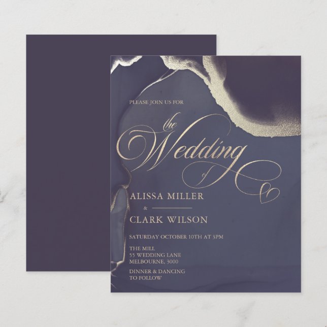 Lámina Invitación a bodas de la Marina de Oro para Resume (Anverso / Reverso)