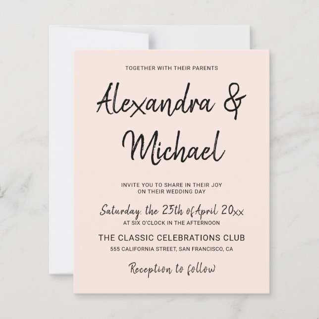 Lámina Invitación a bodas ruidosas (Anverso)