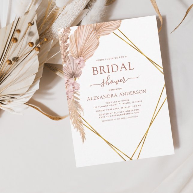 Lámina Invitación a Boho de la ducha de novias de hierba  (Subido por el creador)