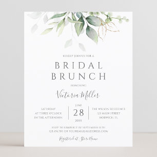 Lámina Invitación a Brunch Bridal Bridal de Eucalyptus Gr
