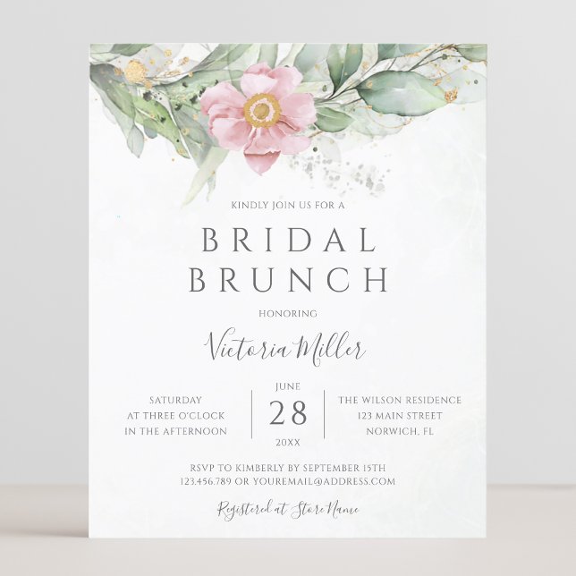 Lámina Invitación a Brunch Bridal Bridal de Eucalyptus Gr (Subido por el creador)