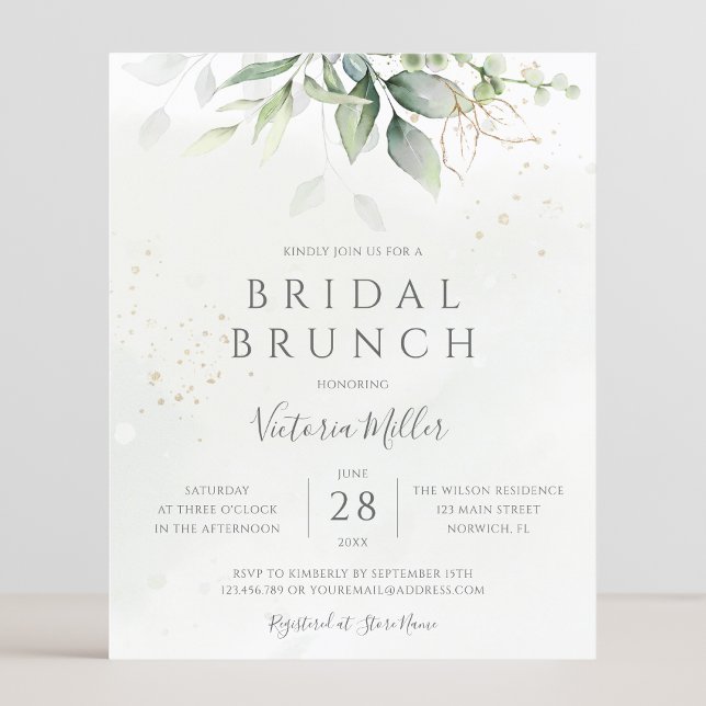 Lámina Invitación a Brunch Bridal Bridal de Eucalyptus Gr (Subido por el creador)