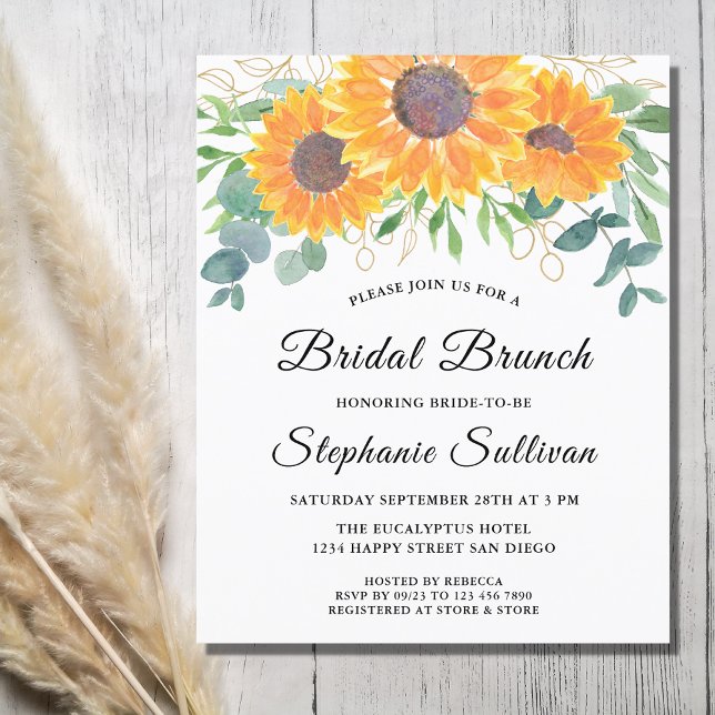 Lámina Invitación a Brunch Bridal de Eucalyptus Bridal Su (Subido por el creador)