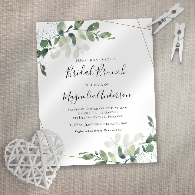 Lámina Invitación a Brunch Bridal de Eucalyptus de Presup (Subido por el creador)
