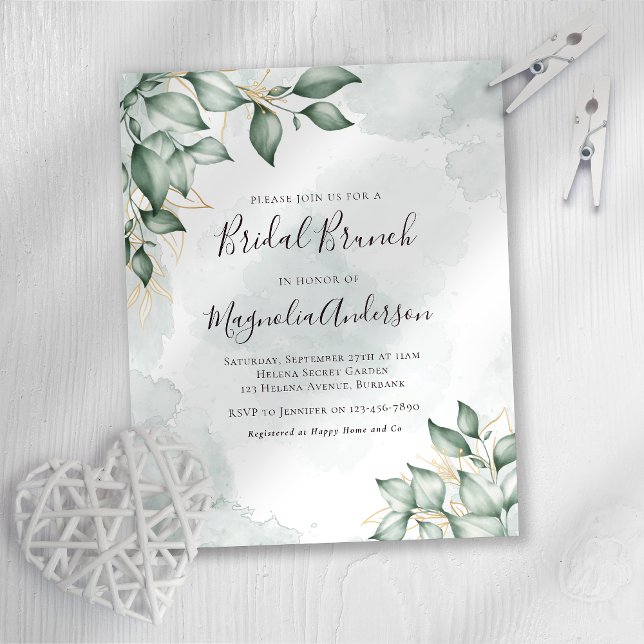 Lámina Invitación a Brunch Bridal de Eucalyptus de Presup (Subido por el creador)