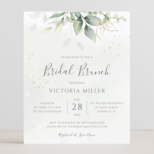 Lámina Invitación a Brunch Bridal de Eucalyptus de Presup (Subido por el creador)