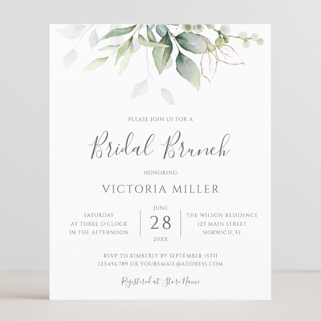 Lámina Invitación a Brunch Bridal de Eucalyptus de Presup (Subido por el creador)