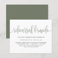 Invitación a brunch de ensayo de caligrafía de Bon