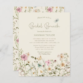 Lámina Invitación a brunch de novias con flores silvestre
