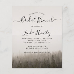 Lámina Invitación a Brunch de novias en el paisaje de la
