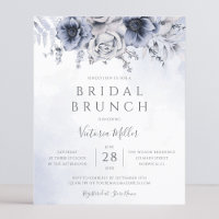 Invitación a brunch de novias floral de la marina 