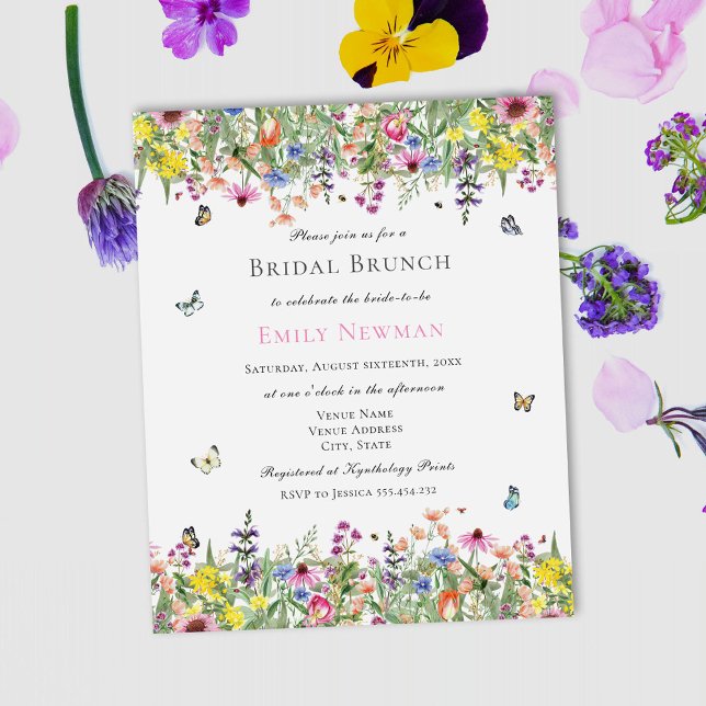 Lámina Invitación a brunch de novias floral de verano con (Subido por el creador)