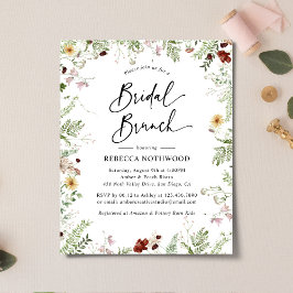 Lámina Invitación a brunch de novias florales en la natur