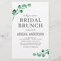Invitación a brunch de novias para el follaje de e