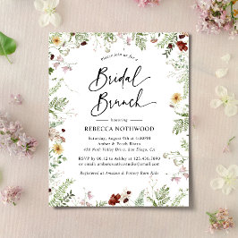 Lámina Invitación a Brunch de novias verde de presupuesto