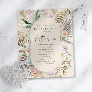 Lámina Invitación a Brunch nupcial de Boho Pampas
