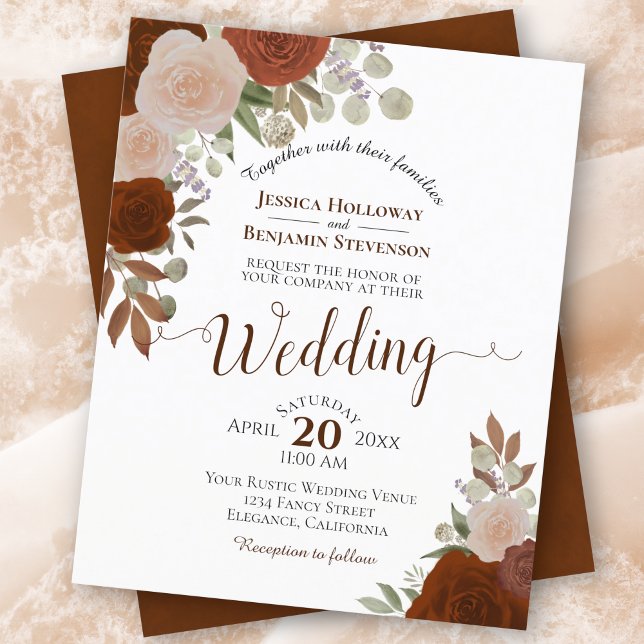 Lámina Invitación a casamiento con Naranja de óxido para  (Subido por el creador)
