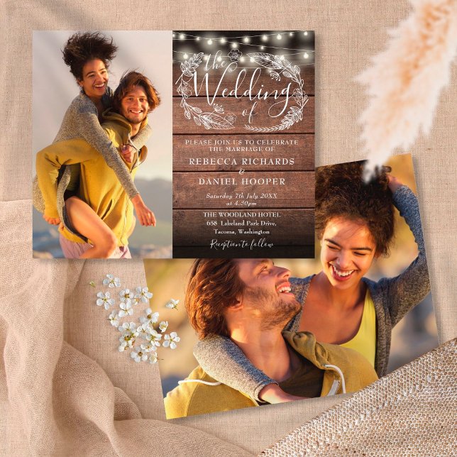 Lámina Invitación a casamiento de fotos de 2 luces de cad (Subido por el creador)