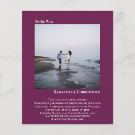 Lámina Invitación a casamiento minimalista con foto de ca
