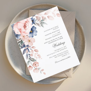Lámina Invitación a casar color rosa rosa de color azul o