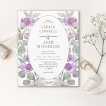 Invitación a casar color rosa rosa floral con pres