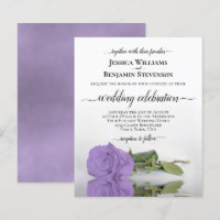 Invitación a casar con Rosas de lavanda