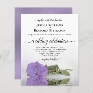 Lámina Invitación a casar con Rosas de lavanda