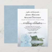 Invitación a casar con un Rosa azul turbio