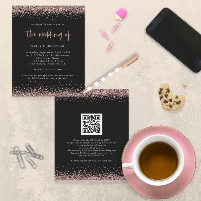 Lámina Invitación a código QR de Rosa de Boda de oro de P (Subido por el creador)