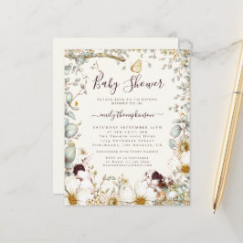 Lámina Invitación a crema de Baby Shower para conglomerad