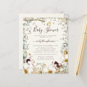 Lámina Invitación a crema de Baby Shower para conglomerad