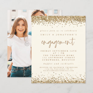Lámina Invitación a crema de compromiso de foto de Purpur