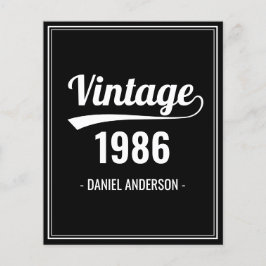 Lámina Invitación a cumpleaños de negro por Personalizado