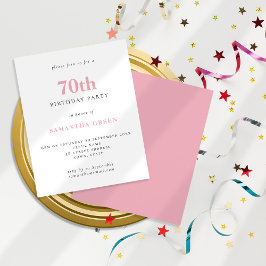 Lámina Invitación a cumpleaños número 70 de Budget Simple